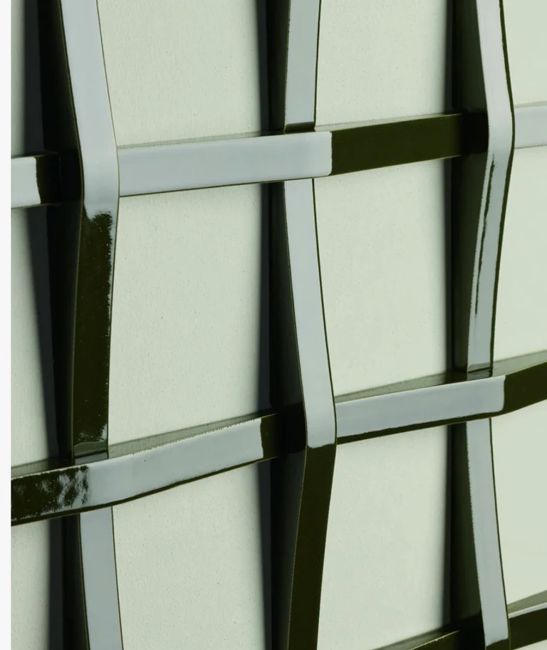 Sculptural fabricated metal detail