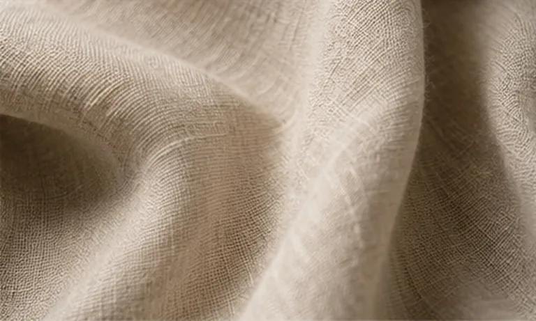 Washed linen in soft folds