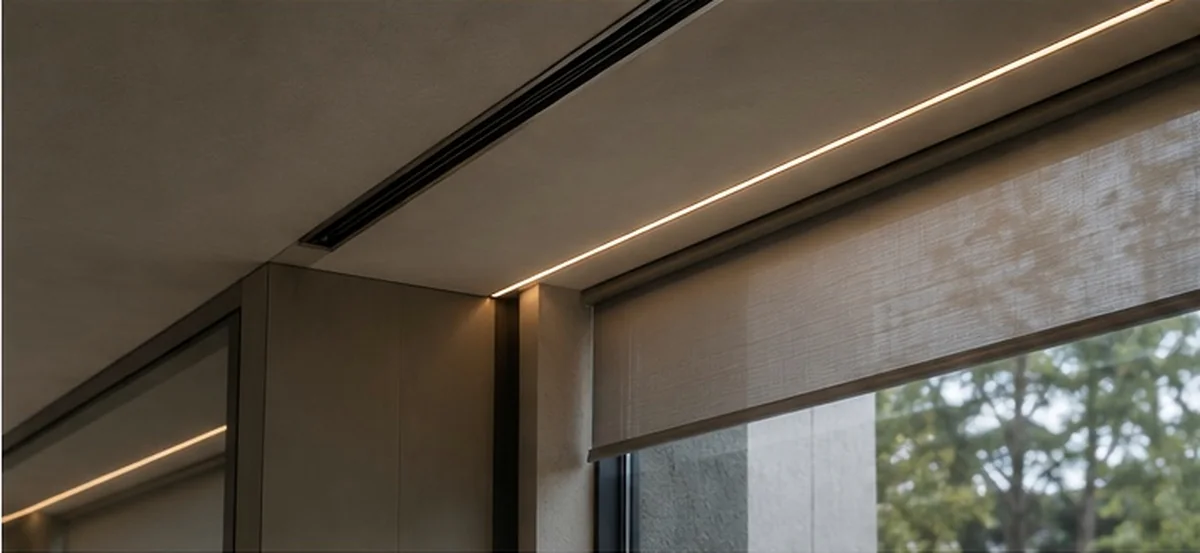 Integrated lighting, shading and controls coordinated into the architecture